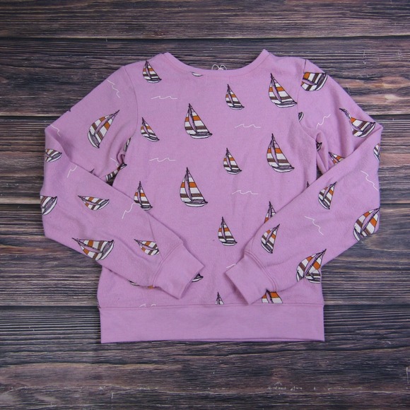 Wildfox Kids NEW Size 7 Pink Sailboat Crewneck Sweater Sweatshirt - Picture 7 of 7